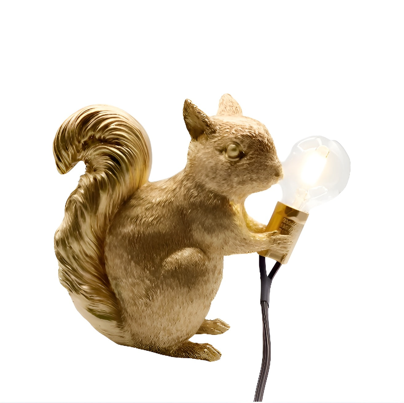 Bordlampe med Ekornfigur –Dekorativ og Koselig | Perfekt for Nattbord