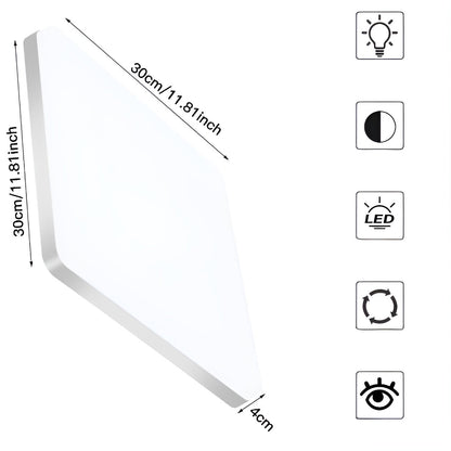 Kvadratisk LED-taklampe – Jevnt og Behagelig Lys | Perfekt for Stue og Bad