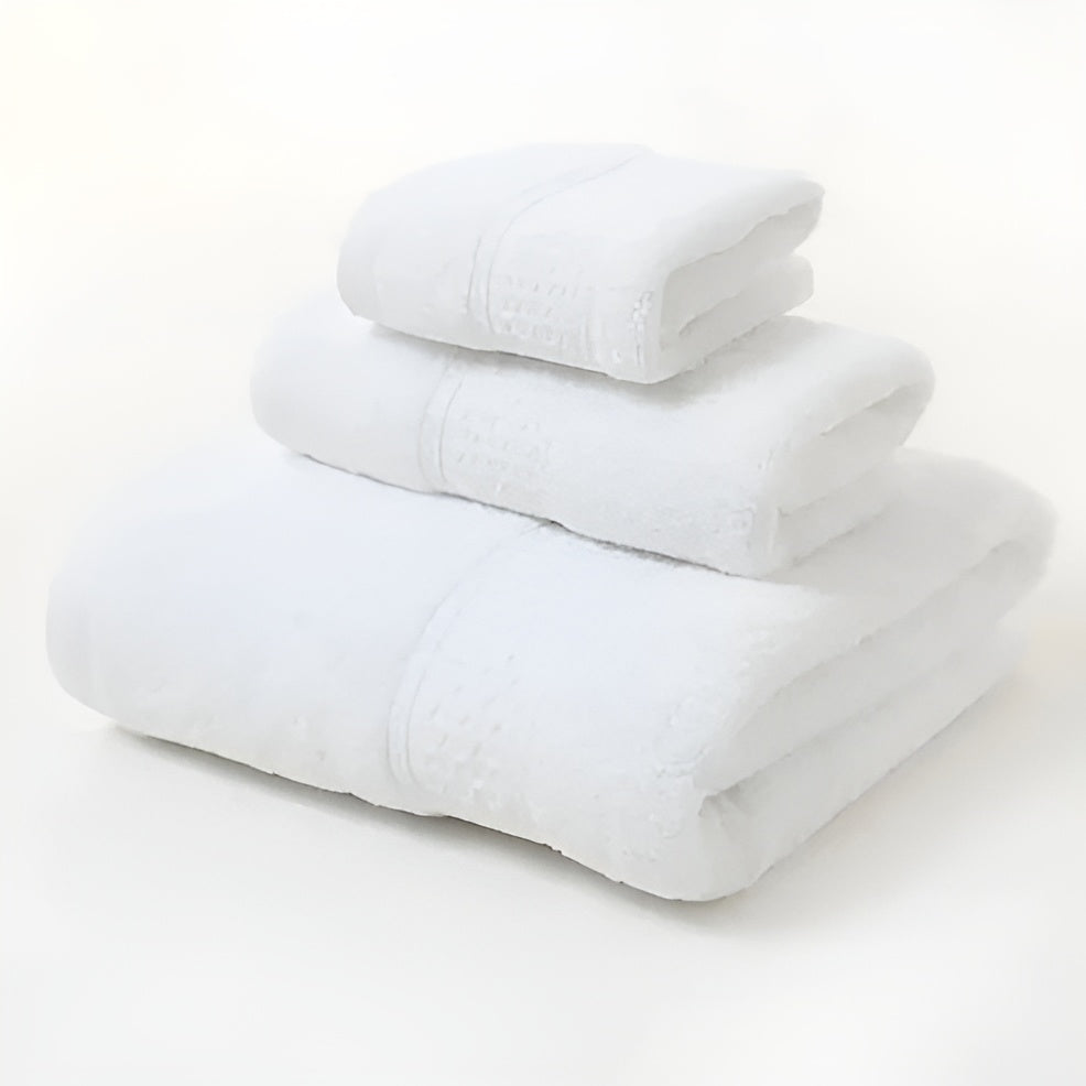 3-delers Håndklær i Bomull – Myke og Suger Godt | Perfekt for Bad og Hverdagsbruk