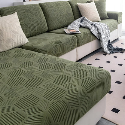 Jacquard Sofaüberwurf mit geometrischem Muster – Weich & Haustierfreundlich | Perfekt zum Schutz und für gemütliche Wohnräume