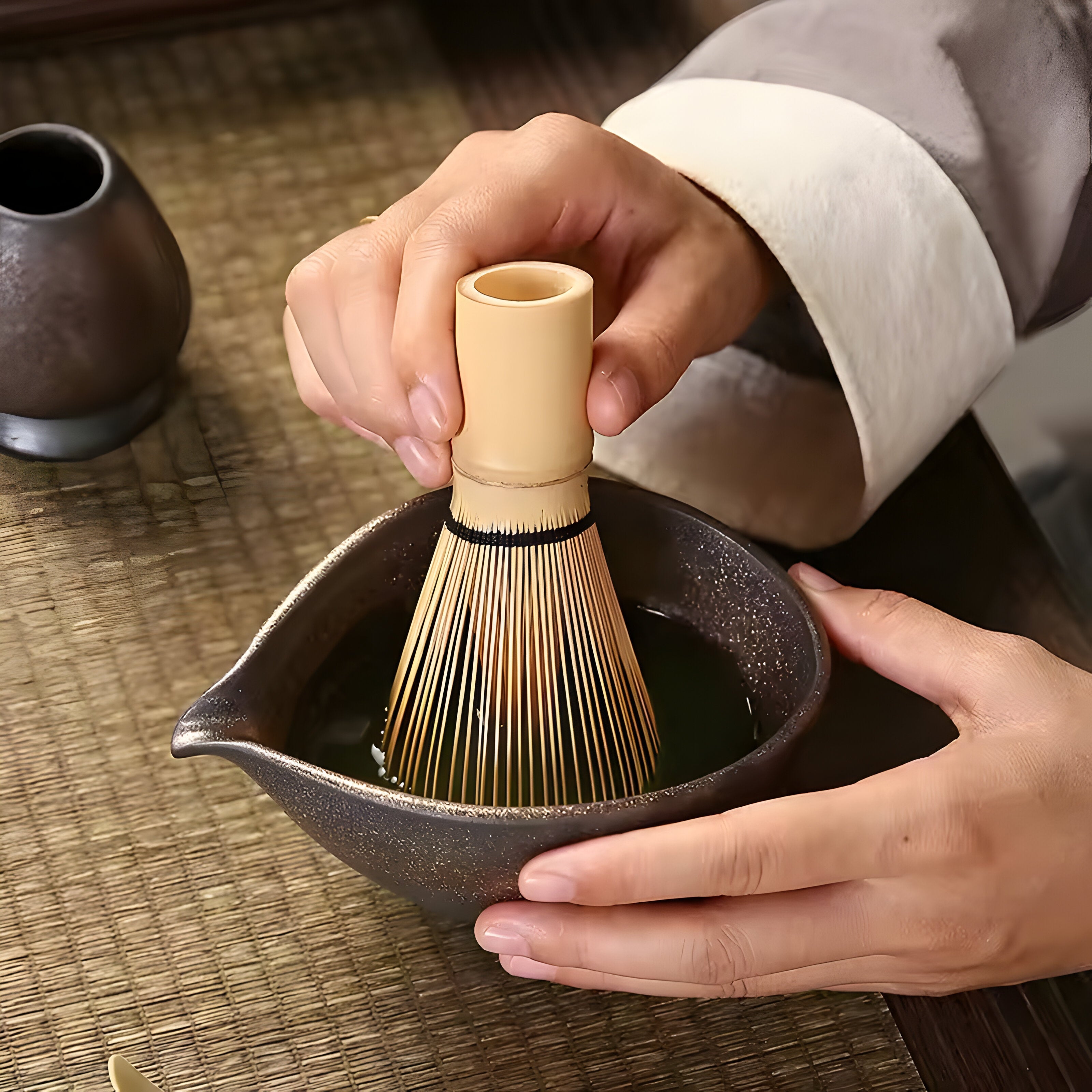 Matcha Keramikset - Traditionelles japanisches Teeset (4-teilig)