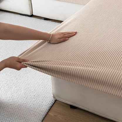 Sofatrekk i Kordfløyel – Mykt, Tøyelig og Slitesterkt | Vertikalt Stripemønster