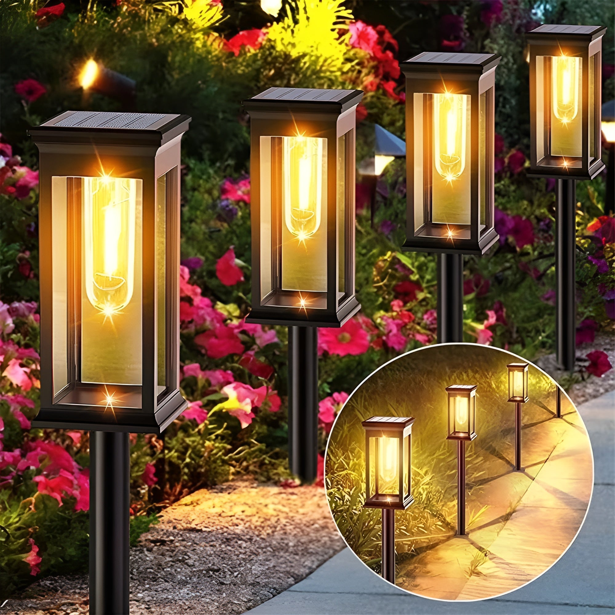 Solcellelampe til Hage – Dekorativt Lys for Koselig Stemning | Perfekt for Terrasse og Hage