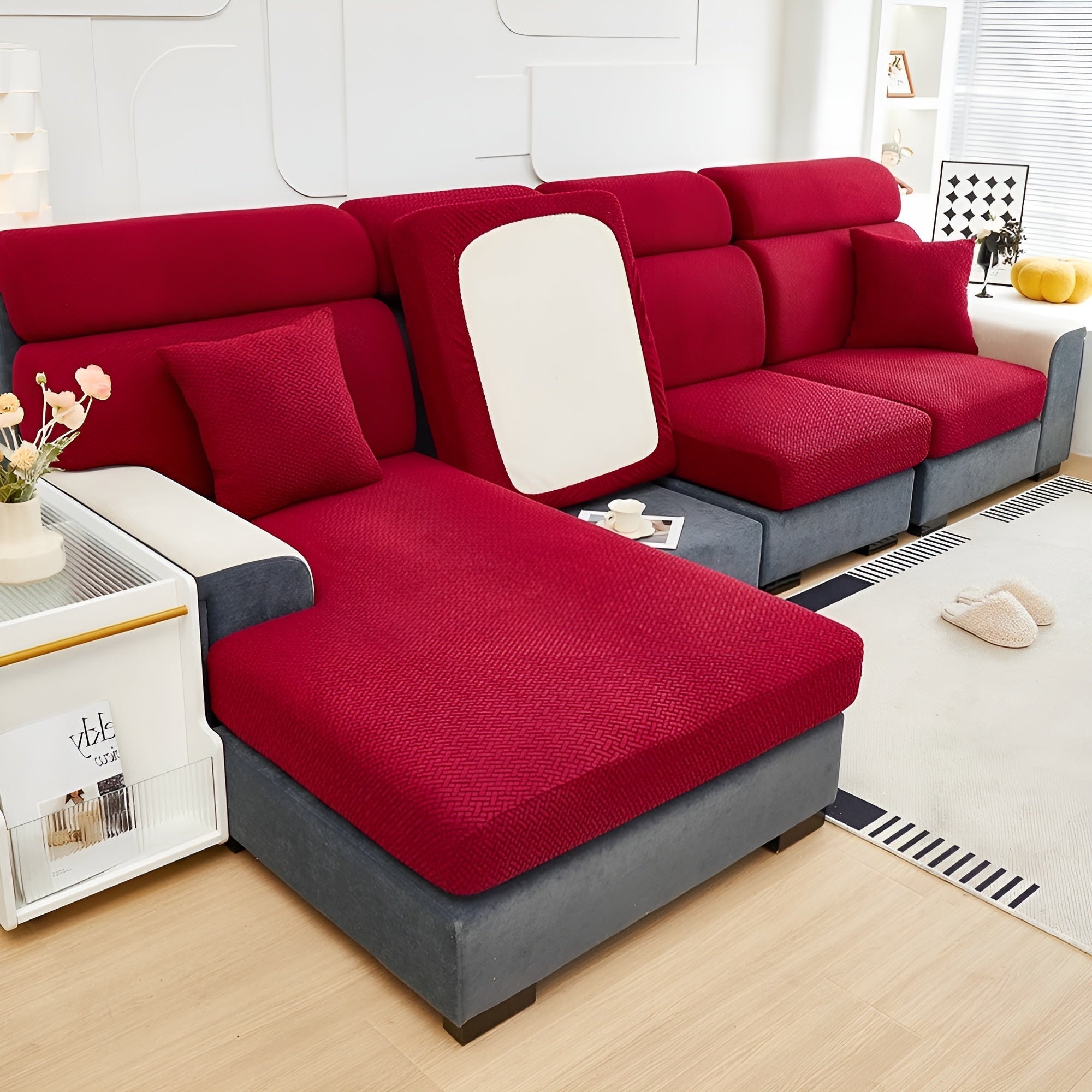 Elastisk Sofatrekk – Vannavstøtende og Sitter Perfekt | Beskyttende Stretchstoff for Sofa