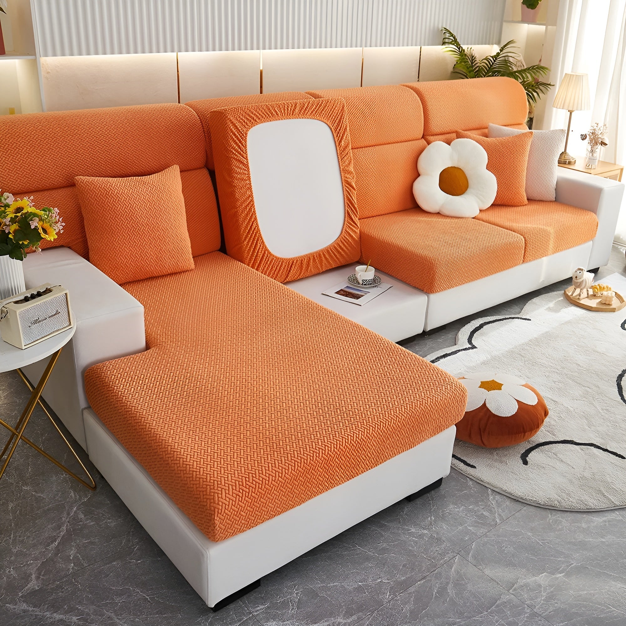 Elastisk Sofatrekk – Vannavstøtende og Sitter Perfekt | Beskyttende Stretchstoff for Sofa