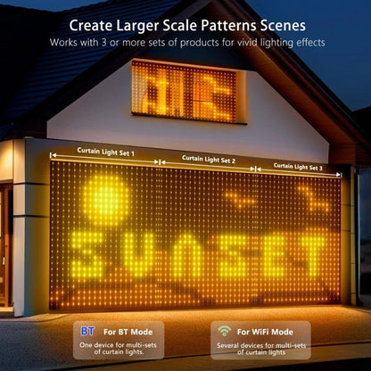 LED-lysgardin 3x3 m på overbygget veranda med IP44-beskyttelse