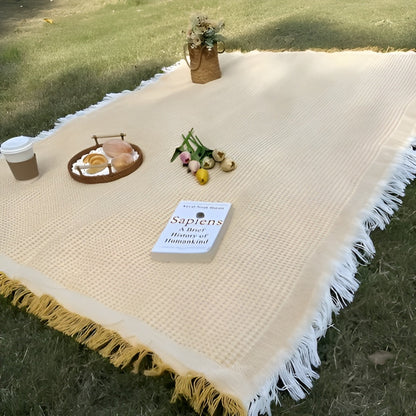 Stilfullt Piknikteppe – Vanntett og Sammenleggbart | Strandteppe og Campingteppe for Utendørsbruk