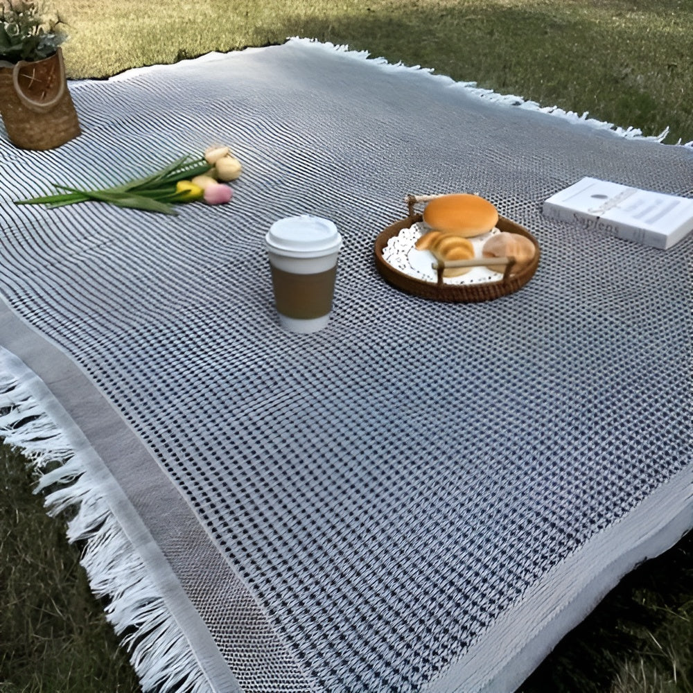 Stilfullt Piknikteppe – Vanntett og Sammenleggbart | Strandteppe og Campingteppe for Utendørsbruk