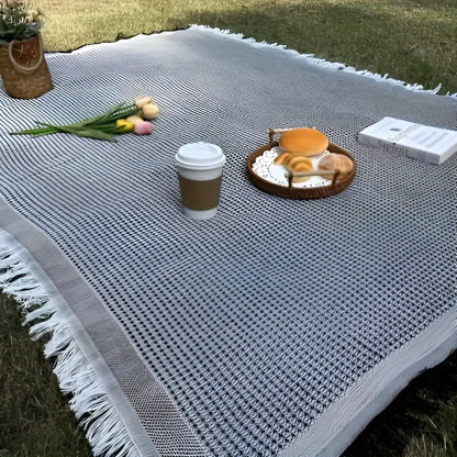 Stilfullt Piknikteppe – Vanntett og Sammenleggbart | Strandteppe og Campingteppe for Utendørsbruk