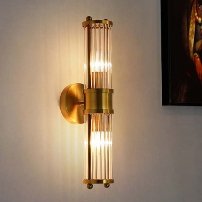 Elegant vegglampe i klassisk stil med LED-belysning og gullfinish