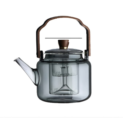 Glasstekanne med Sil og Tre­lokk – Elegant og Dekorativ | 1,2 L Perfekt for Løs Te - Rauch