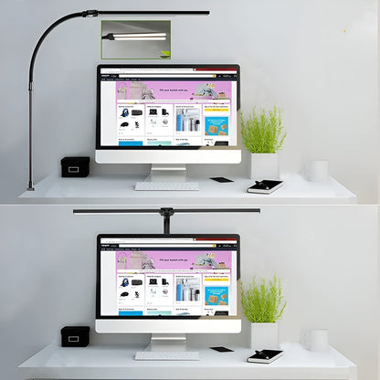 Led-skrivebordslampe Med Dobbel Lampe – Moderne Og Stilig For Kontoret
