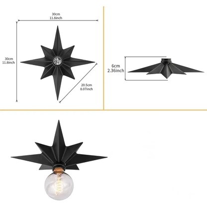 Stjerneformet LED-Vegglampe – Moderne og Dekorativ | Stemningsfull Belysning for Hjemmet - Lysarmaturer for vegg