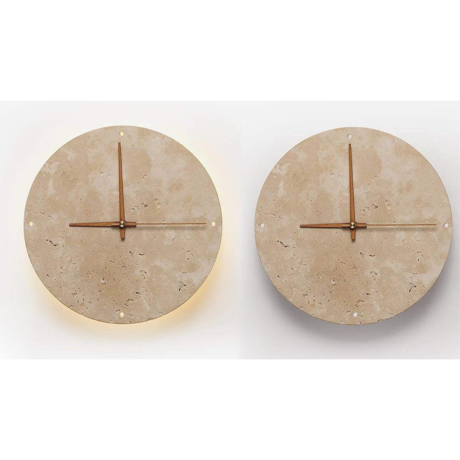 Veggur i Travertin med LED-lys – Minimalistisk og Dekorativ | Naturlig Stein for Moderne Interiør