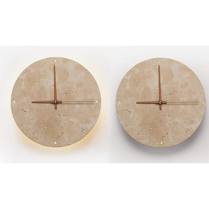 Veggur i Travertin med LED-lys – Minimalistisk og Dekorativ | Naturlig Stein for Moderne Interiør