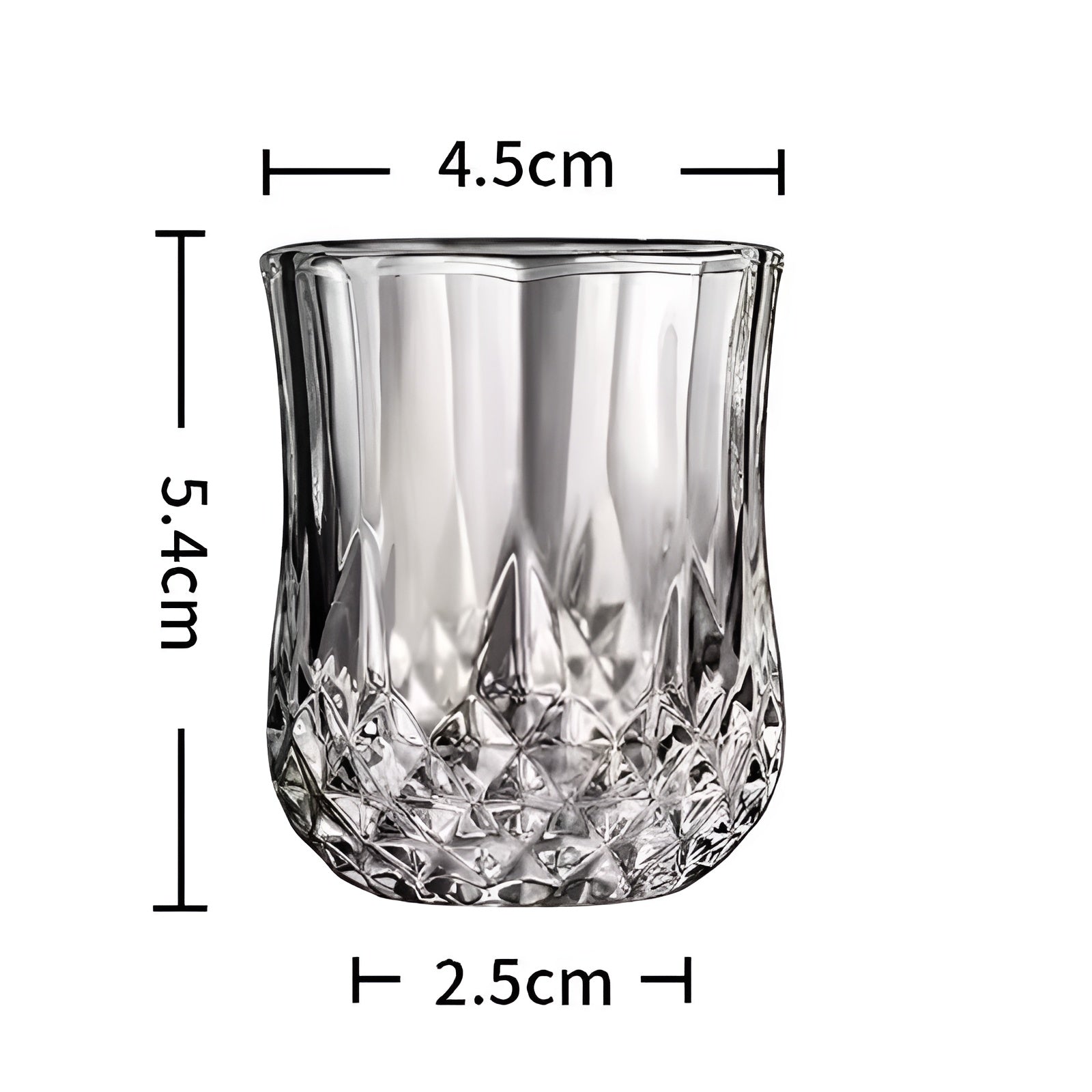 Whiskeygläser im 6er-Set – Vintage Mini-Gläser im Diamantschliff | Perfekt für Bar & Party