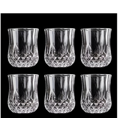 Whiskeygläser im 6er-Set – Vintage Mini-Gläser im Diamantschliff | Perfekt für Bar & Party