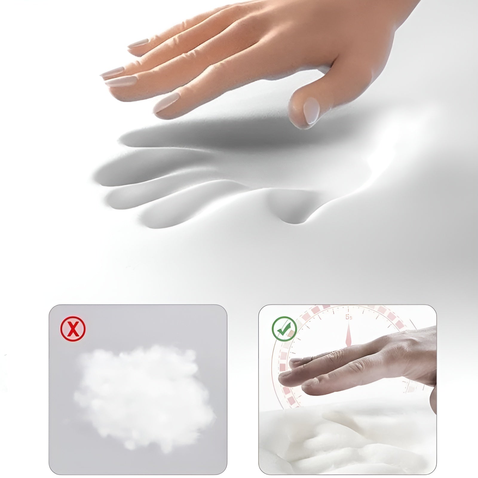 Ortopedisk Memory Foam-pute – Ergonomisk Støtte og Trykkavlastning | For Dyp og Avslappende Søvn - 50.5x30x10.5cm / Grå