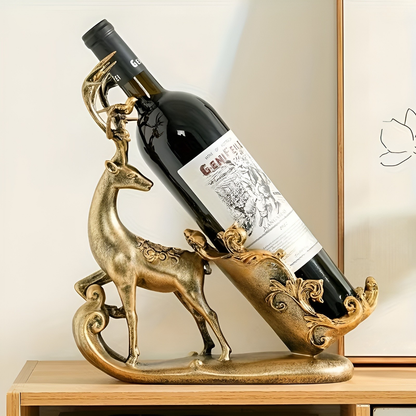 Vinreol med Hjortemotiv – Dekorativ og Elegant | Perfekt for Stilfull Vinoppbevaring - Vinflaskeholdere