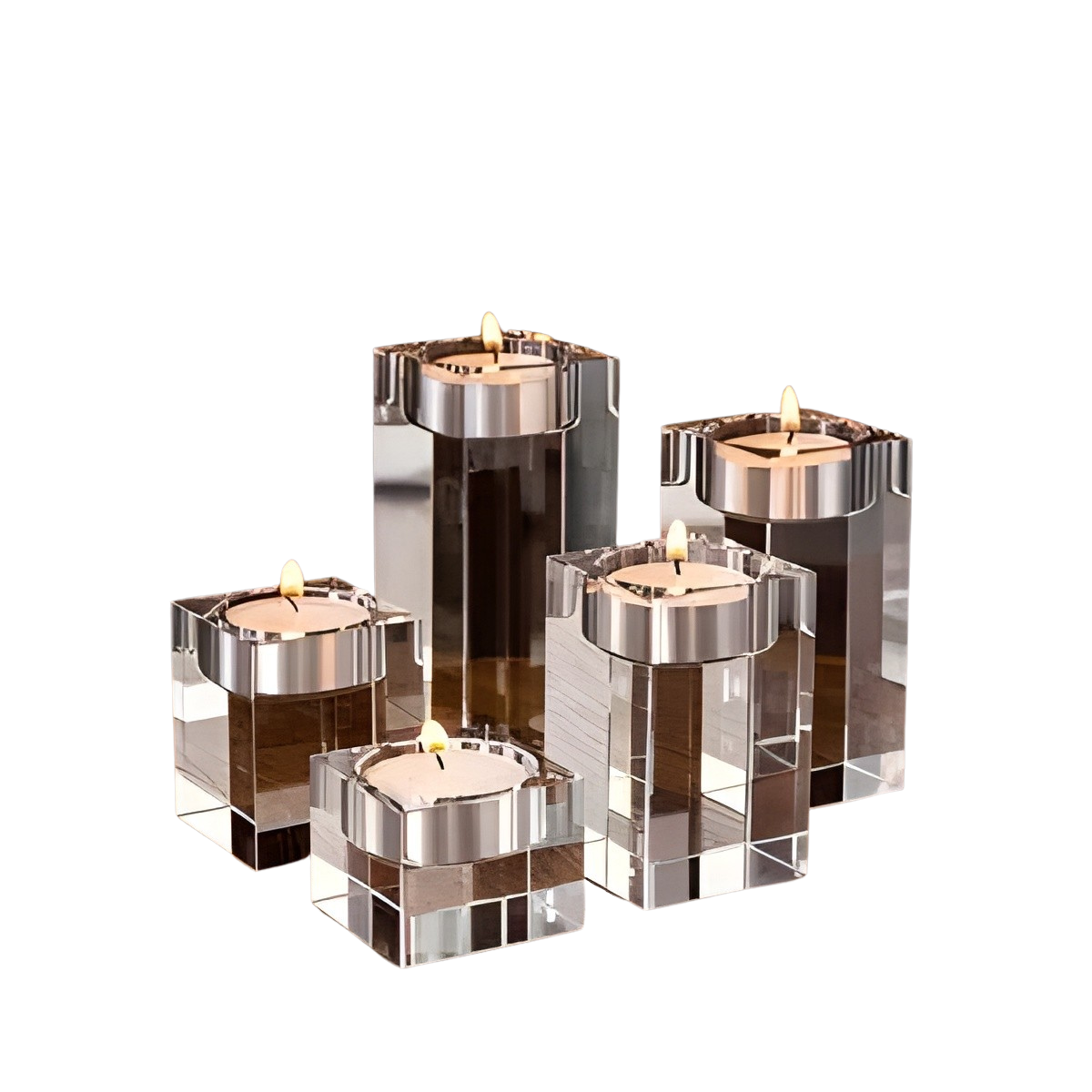 Lysestakesett i Krystall – Elegant og Dekorativt | Perfekt til Bryllup og Stilfullt Hjem