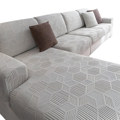 Jacquard Sofaüberwurf mit geometrischem Muster – Weich & Haustierfreundlich | Perfekt zum Schutz und für gemütliche Wohnräume