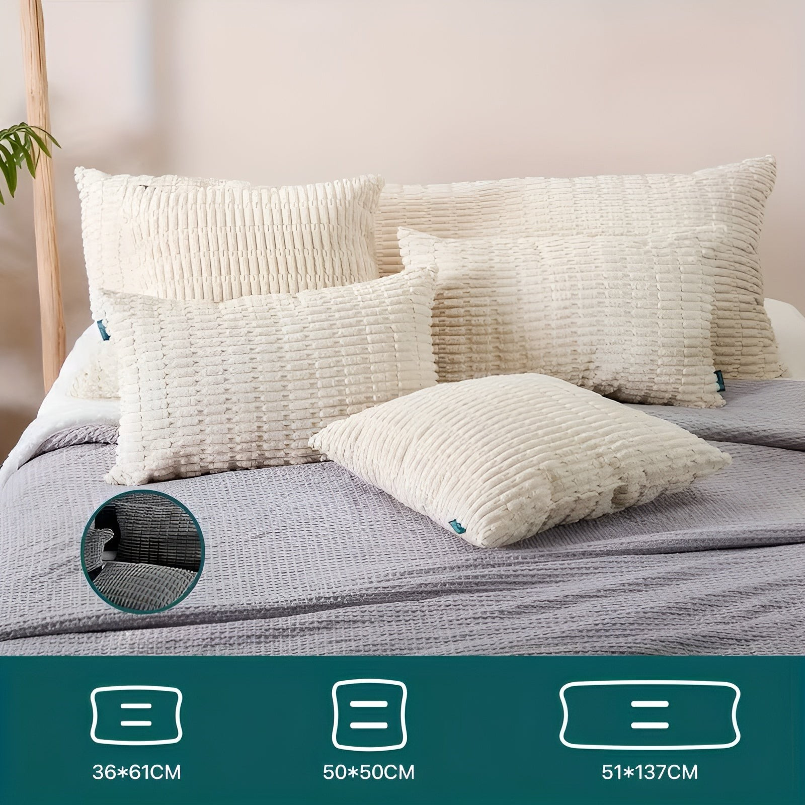 Kordpute i boho-stil – Myk og koselig | Perfekt for Sofa og Stue