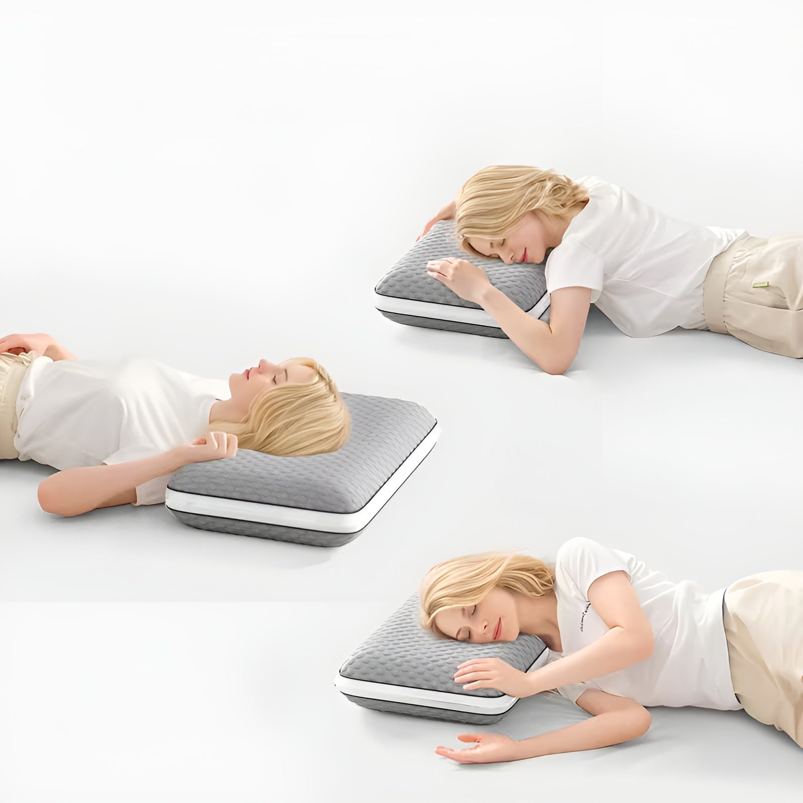 Ergonomisk Pute Med Kjølefiber – Begge Sider & Pustende | Ideell For De Som Sover På Ryggen, Siden Eller Magen