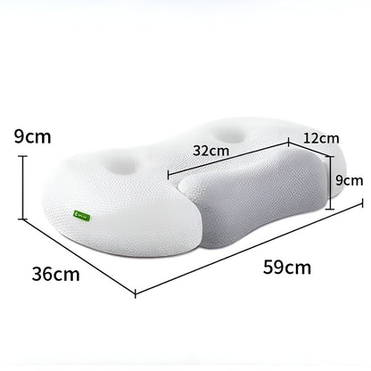 Nackenkissen aus Memory-Schaumstoff – Ergonomisches orthopädisches Konturstützkissen Bettkissen zur Linderung von