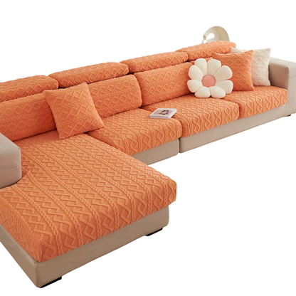 Fløyelssofaovertrekk Med Diamantmønster – Mykt Og Luksuriøst | Passer Perfekt Til Alle Sofaer