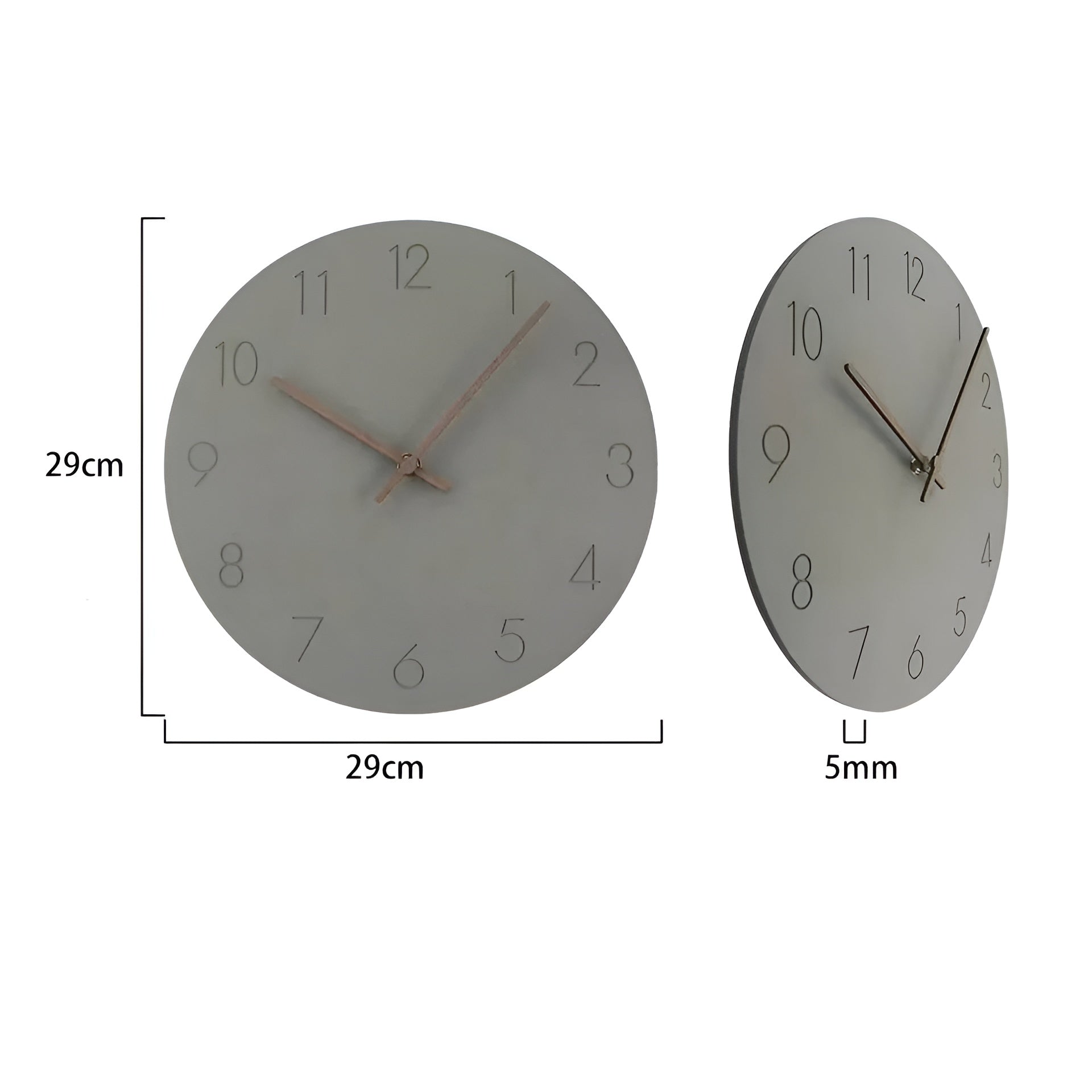 Veggklokke i Tre – Minimalistisk og Dekorativt | Perfekt for Moderne Hjem