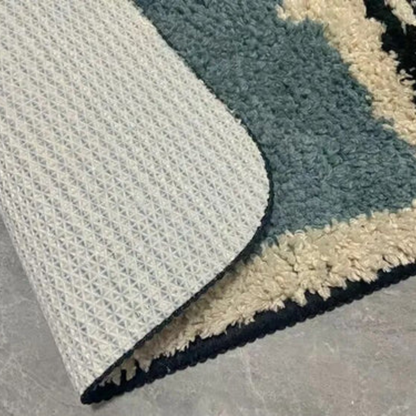 Luksuriøs Håndlaget Badematte – Abstrakt Design For Stilfulle Baderom