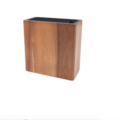 Knivblokk Med Knivspor – Solid Knivoppbevaring I Tre, Knivholder Til Benkeplaten Med Bladbeskyttelse