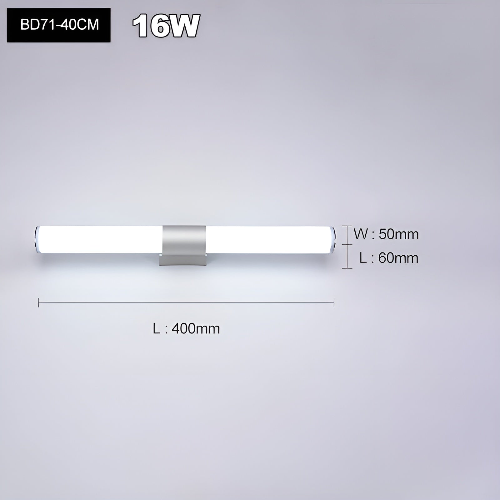 Moderne LED-vegglampe – Stilren og Fuktbestandig | Perfekt for Bad og Soverom