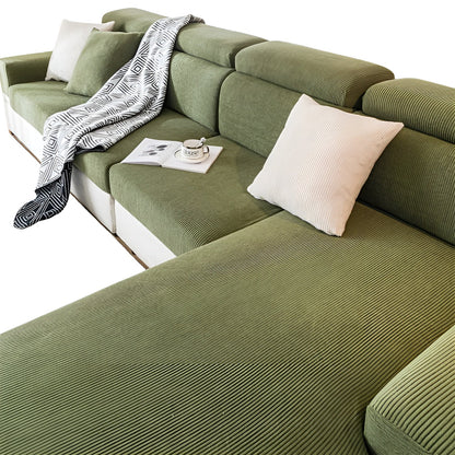 Sofatrekk i Kordfløyel – Mykt, Tøyelig og Slitesterkt | Vertikalt Stripemønster