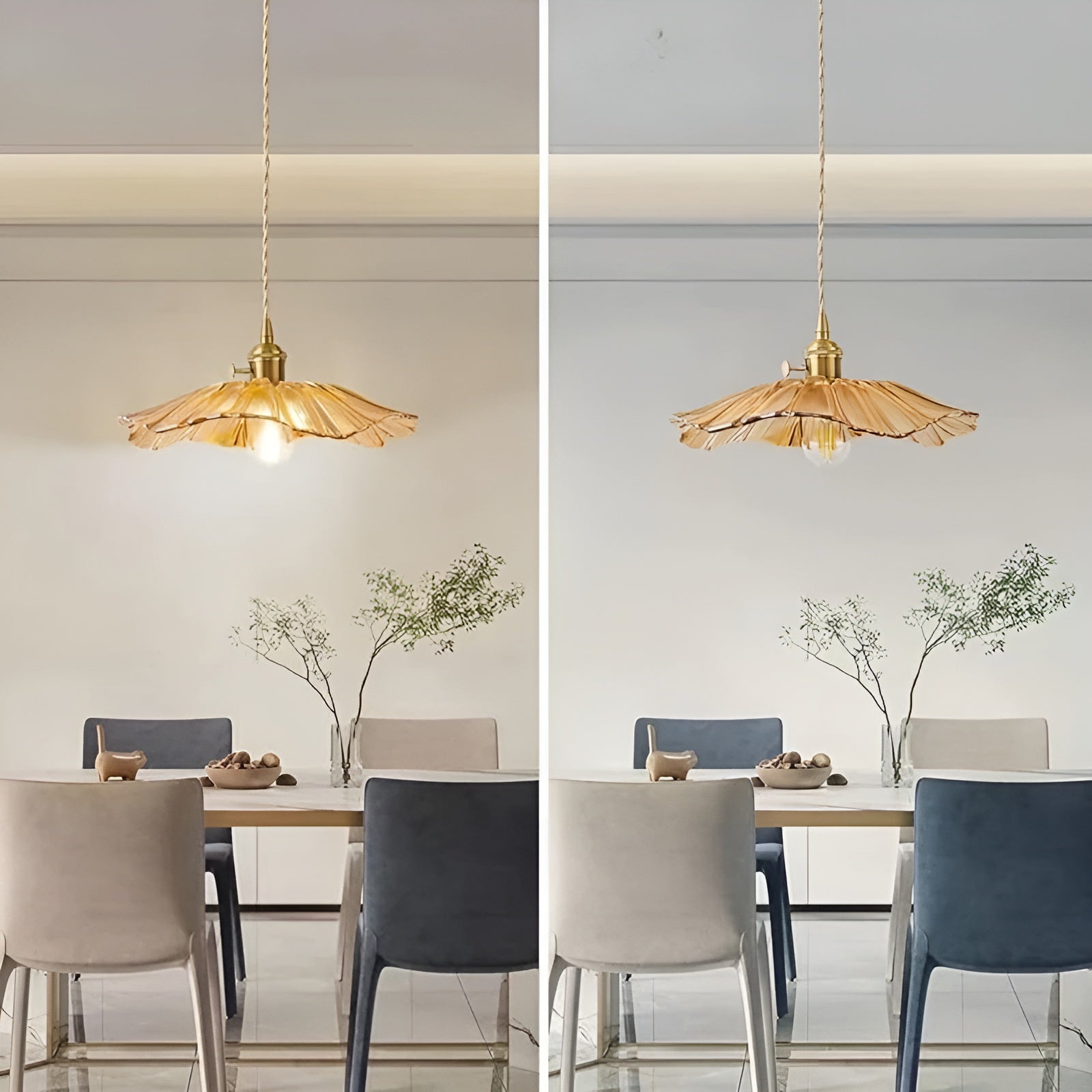 Hengelampe med Blomstermotiv – Varmt og Dekorativt Lys | Perfekt for Stue og Soverom - Lysarmaturer for tak