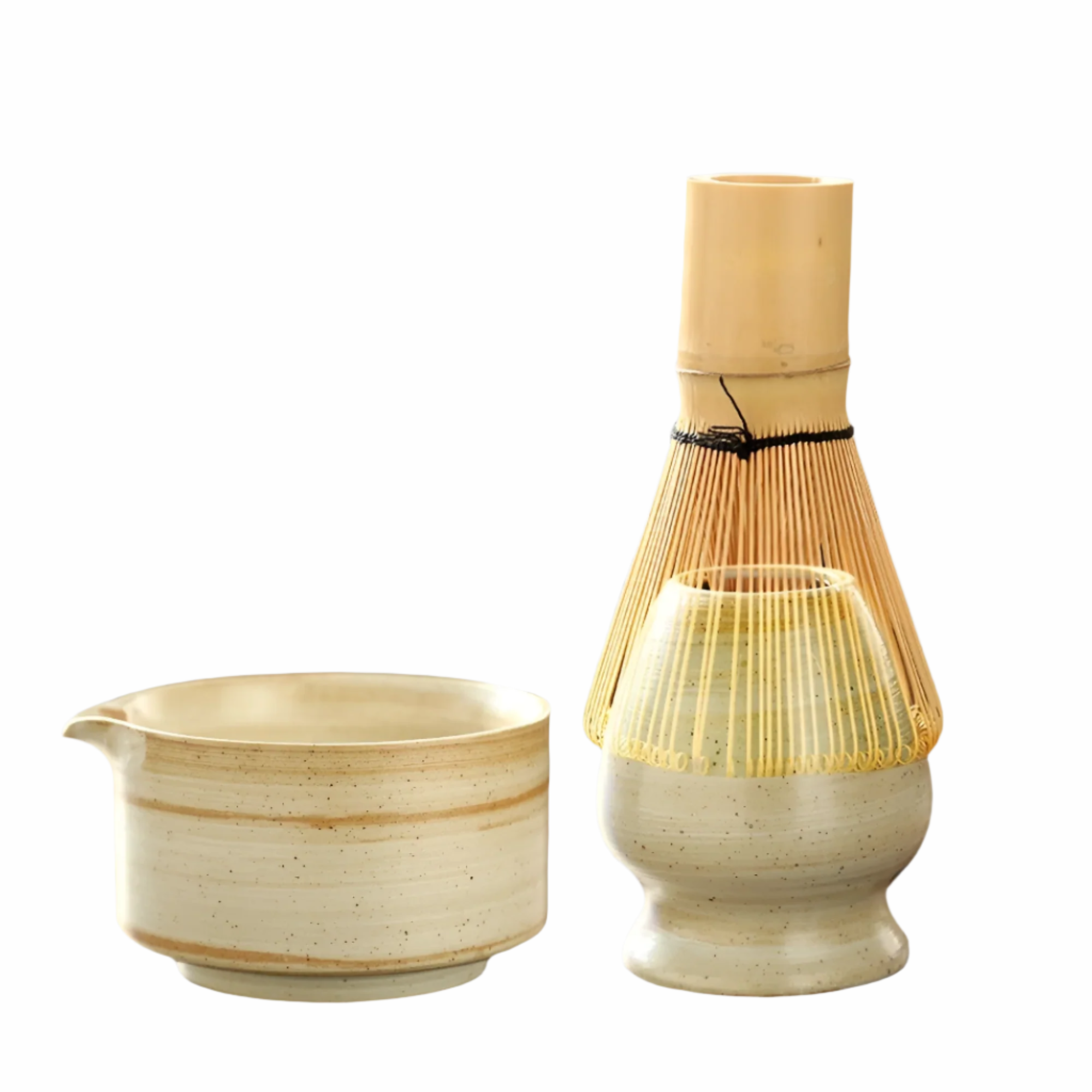 Matcha Keramisksett- 4 Deler Japansk Teapot og Kopper
