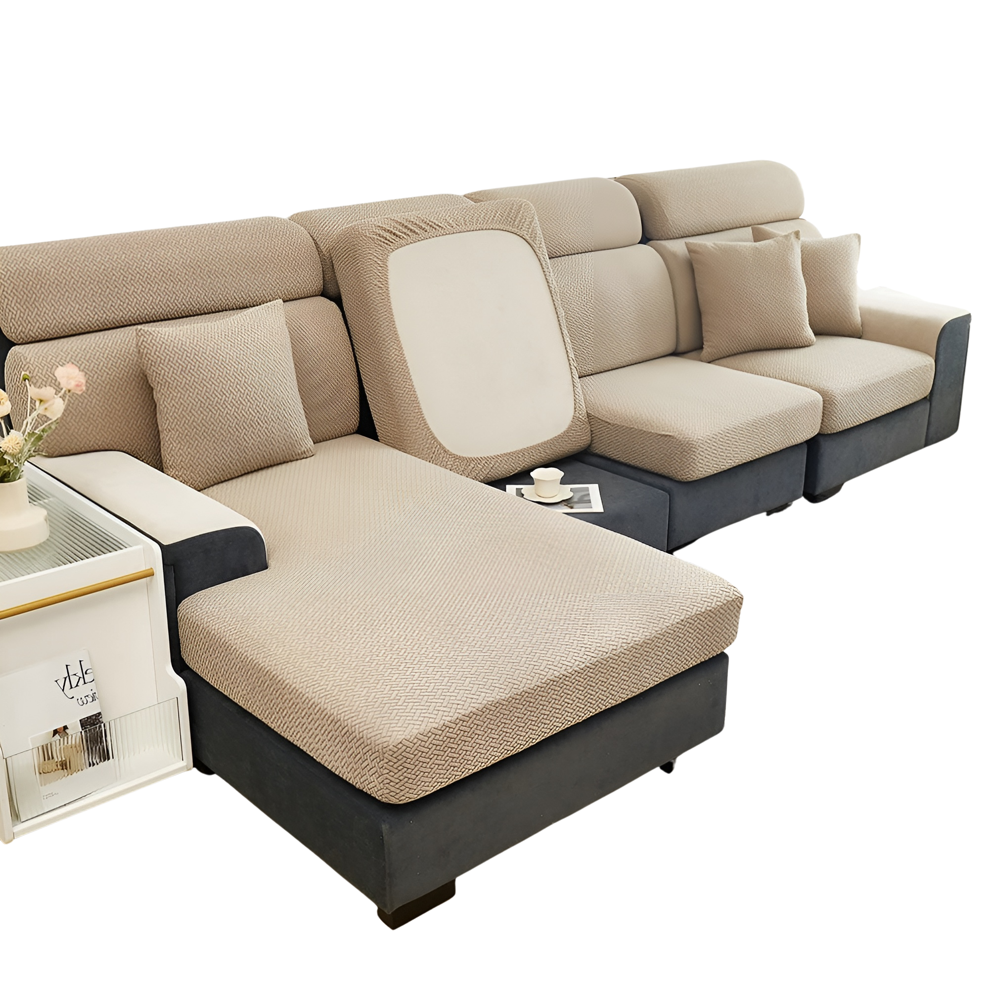 Elastisk Sofatrekk – Vannavstøtende og Sitter Perfekt | Beskyttende Stretchstoff for Sofa