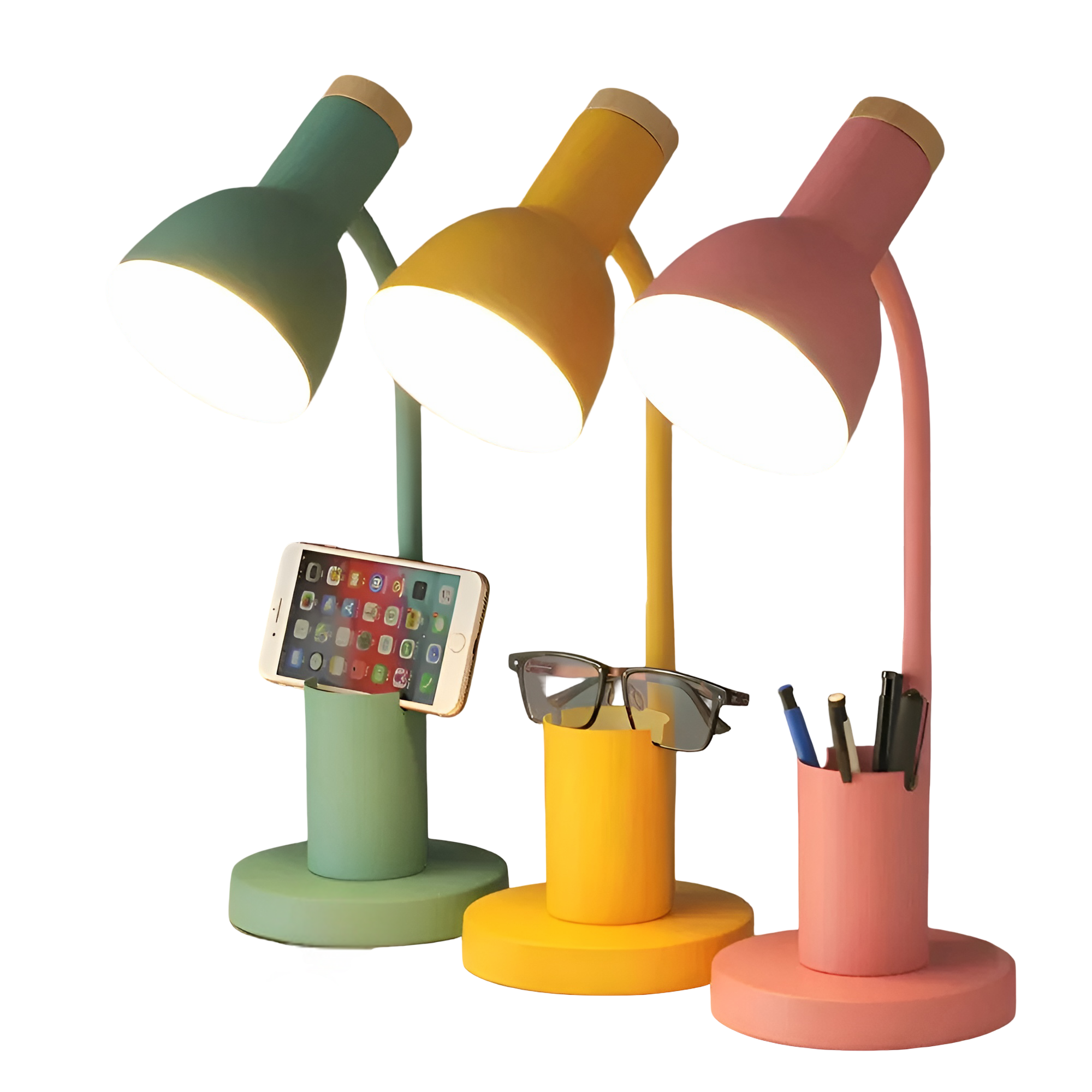 LED Bordlampe med Penneholder – Praktisk og Stilfull | Perfekt for Skrivebordet