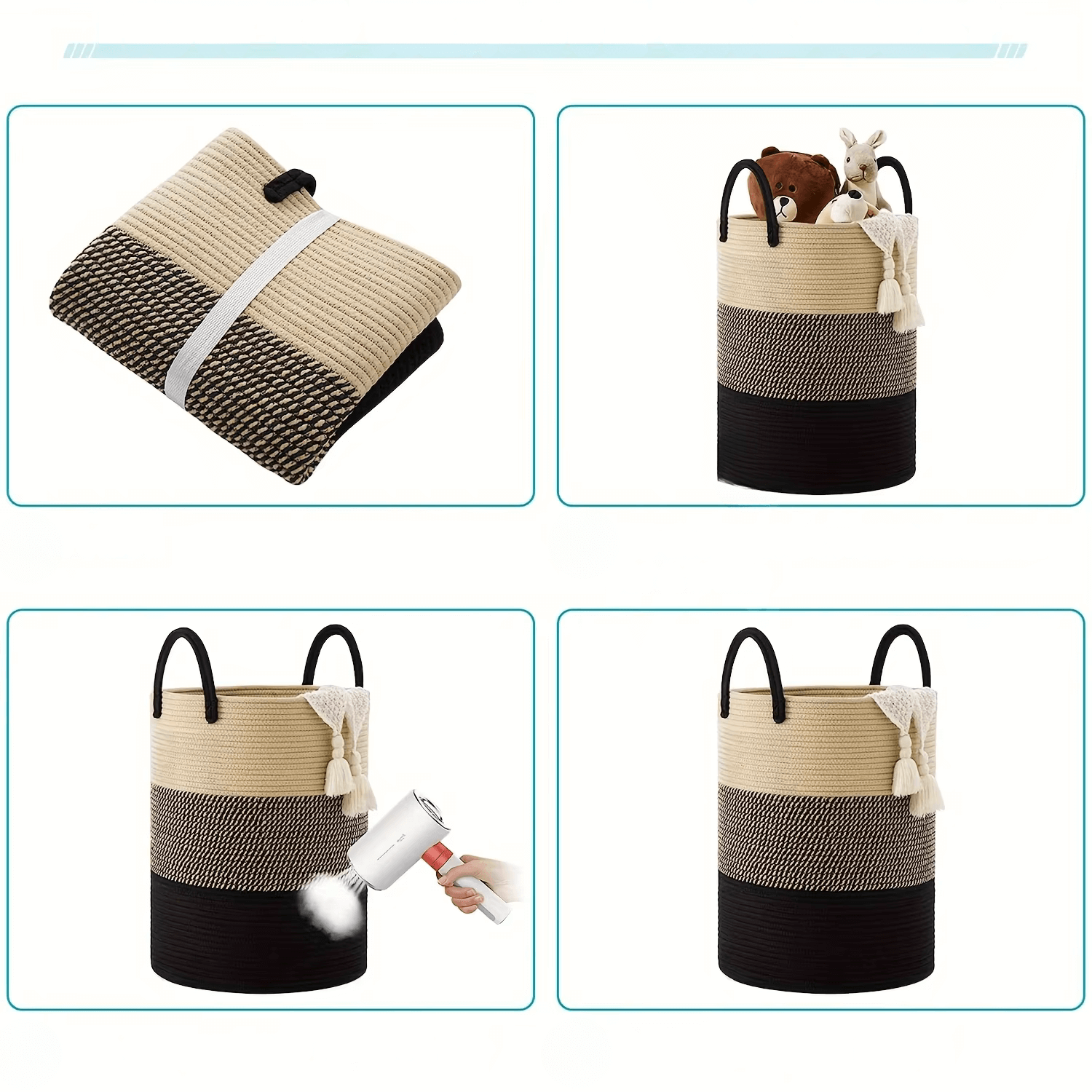 Nordik – Foldbar Oppbevaringskurv i Vevd Materiale