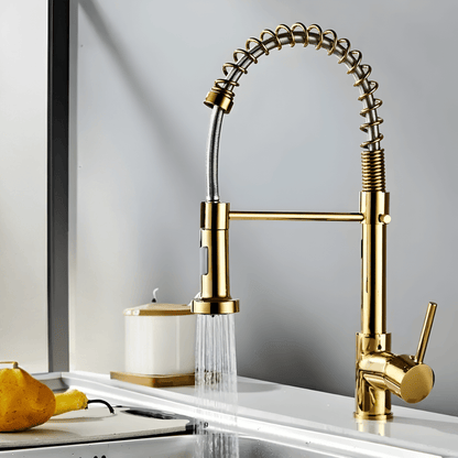 Rimelda – Kjøkkenkran med Utrekkbar Sprøyte (Børstet Stål)