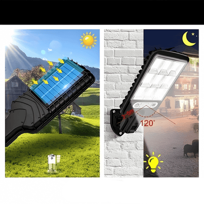Lysteid – Solcelle Utendørs Vegglampe med Bevegelsessensor