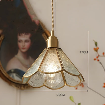 Europeisk Vintage Pendellampe – Stilig LED-pendellampe i tre og kobber | Med glasskuppel i design for stue og spisestue