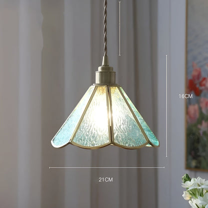 Europeisk Vintage Pendellampe – Stilig LED-pendellampe i tre og kobber | Med glasskuppel i design for stue og spisestue