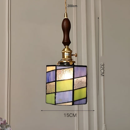 Europeisk Vintage Pendellampe – Stilig LED-pendellampe i tre og kobber | Med glasskuppel i design for stue og spisestue