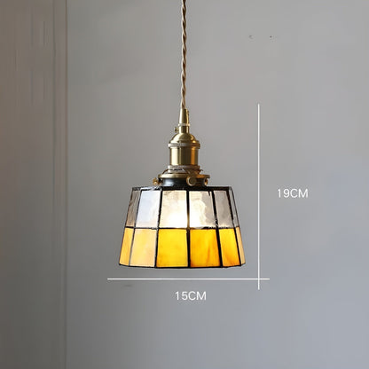 Europeisk Vintage Pendellampe – Stilig LED-pendellampe i tre og kobber | Med glasskuppel i design for stue og spisestue