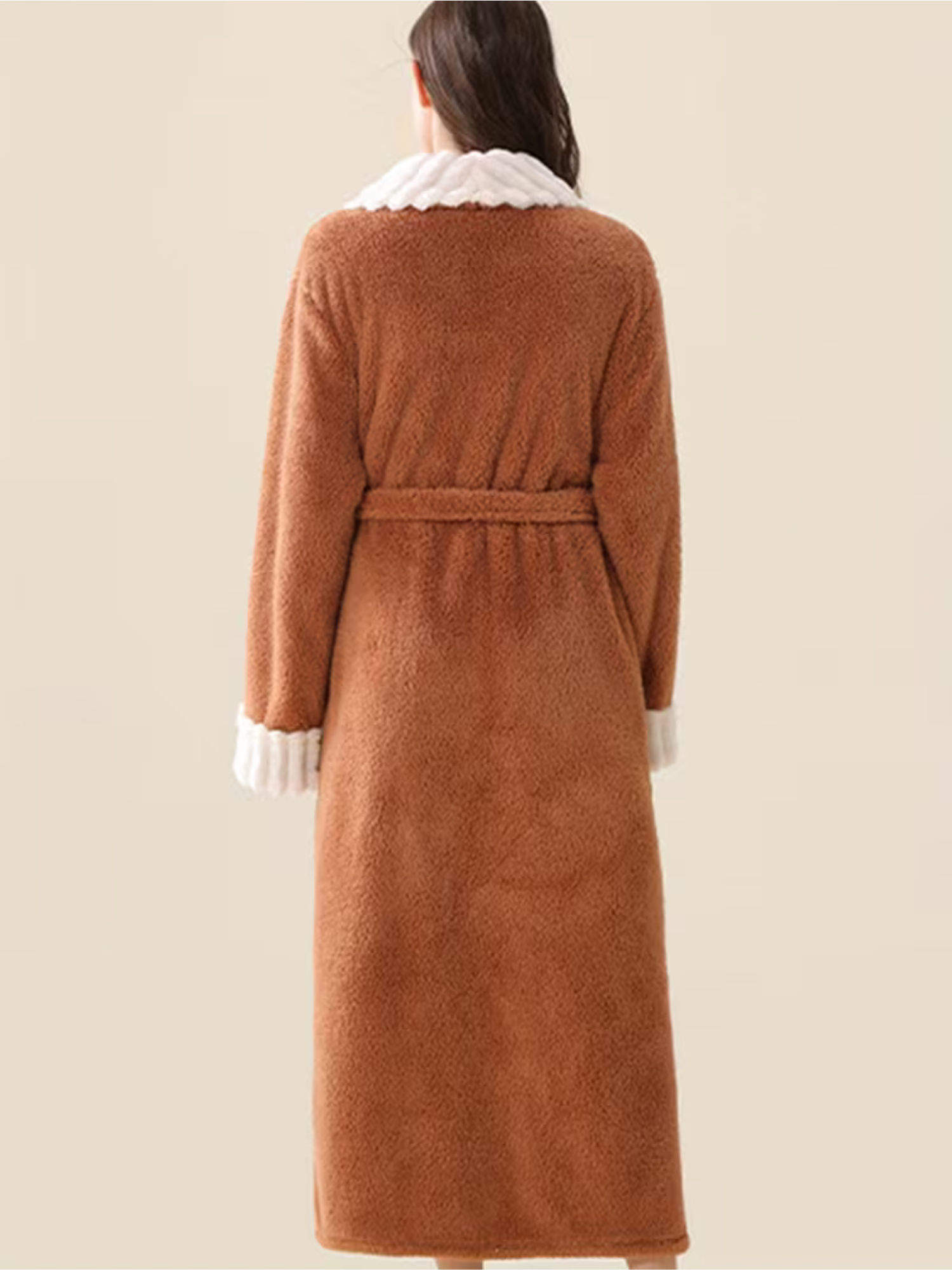 Myk Damebadekåpe for Vinter – Ekstra Lang og Varm | Flanell med Lommer