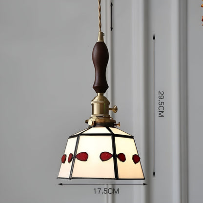 Europeisk Vintage Pendellampe – Stilig LED-pendellampe i tre og kobber | Med glasskuppel i design for stue og spisestue