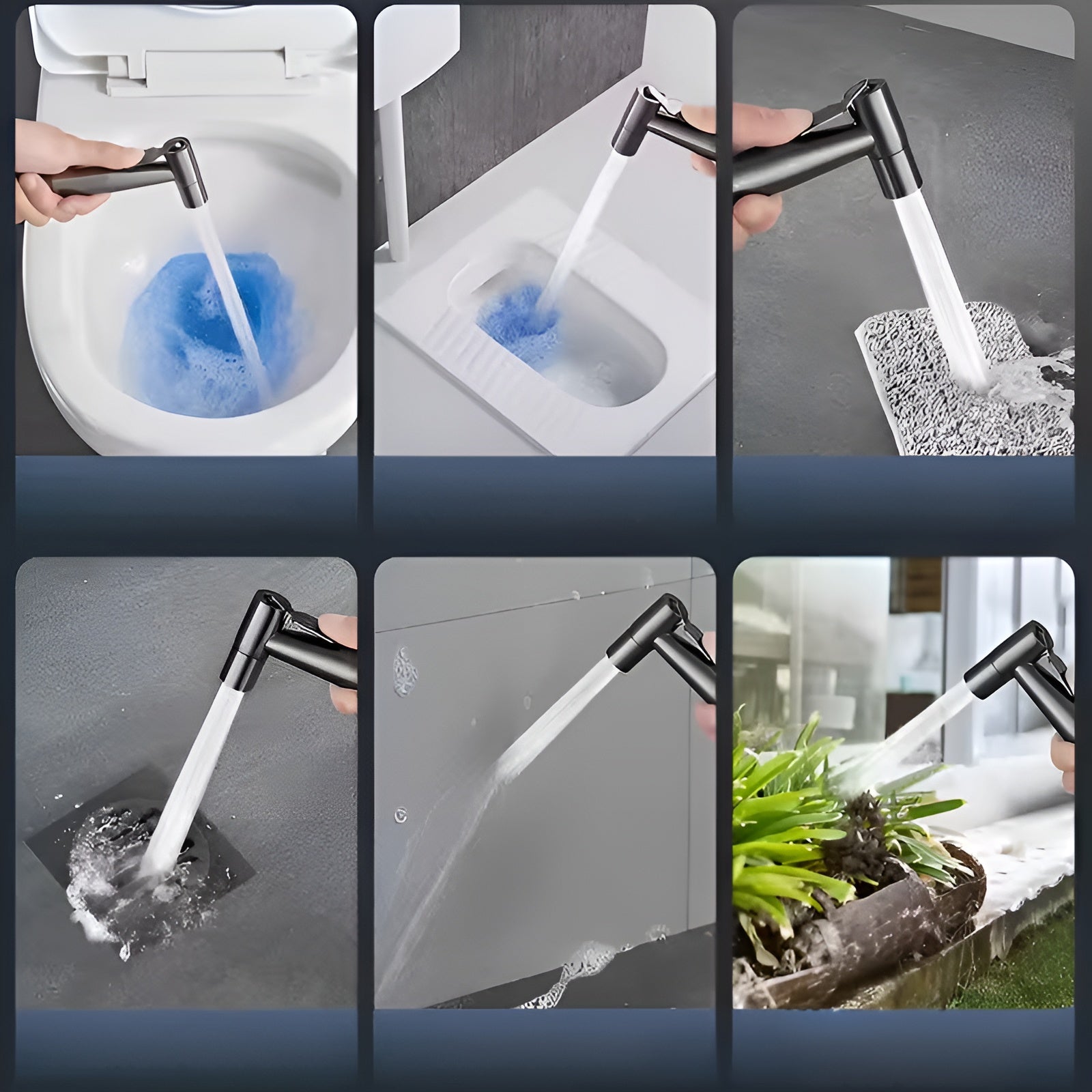 Bidet Hånddusj Sett – Hygienisk og Allsidig | Rustfritt Stål for Bad og Toalett