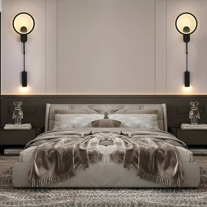 LED Vegglampe – Stilren i Svart og Gull | Dekorativ Belysning for Stue, Soverom og Gang