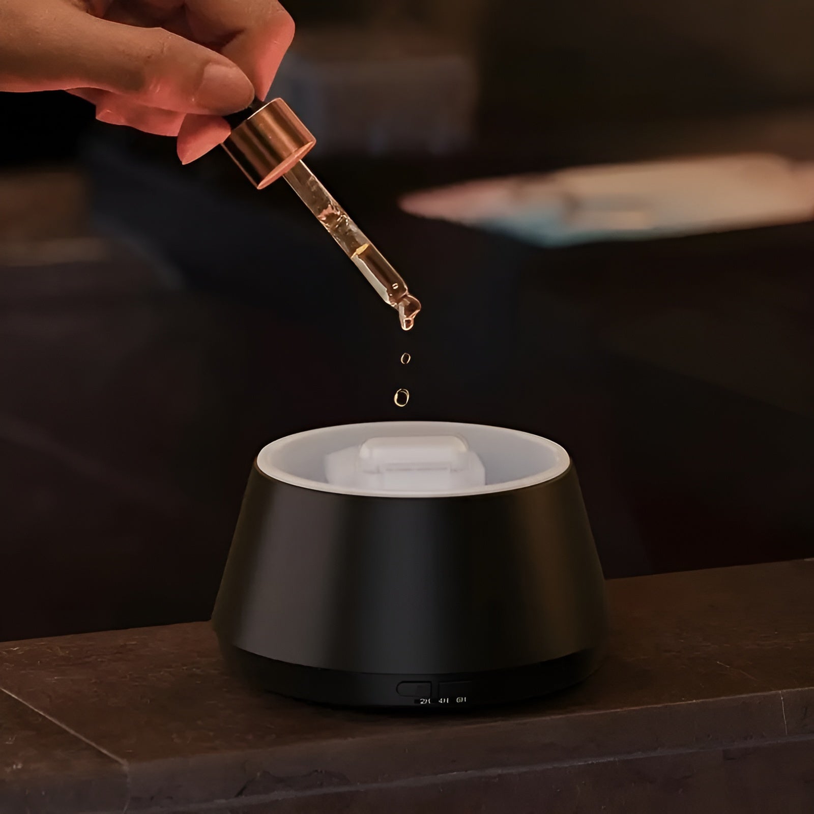 Aromadiffuser med Flammeeffekt – Naturlig Duft og Avslappende Atmosfære | USB, Timer og Automatisk Avstenging